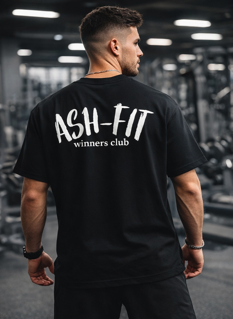 Black Heavy-Weight Gym Tee